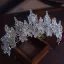 Charmant Argenté Fait main Faux Diamant Cristal Alliage Mariage Couronner Accessoire Cheveux Mariage 2025