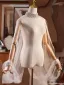 Charming White Handmade  Rhinestone Prom shawl 2025