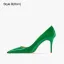 Schöne Grün Abend Pumps 2023 Lackleder 10 cm Stilettos Spitzschuh Pumps Hochhackige