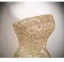 Scintillantes Sexy Doré Glitter Paillettes Faux Diamant Robe De Bal 2025 Princesse Bustier Sans Manches Dos Nu Train De Balayage Robe De Ceremonie