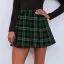 Vintage / Retro Black Pleated Plaid Skirts 2021 Summer Women Short Bottoms Street Wear