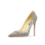 Schöne Burgunderrot Abend Strass Pumps 2024 Leder 10 cm Stilettos Spitzschuh Hochhackige