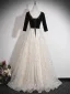 Exquisite Black Rhinestone Prom Dresses 2026 A-Line / Princess V-Neck 3/4 Sleeve Backless
