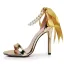 Sexy Gold Pearl Ankle Strap Bow Evening Party Womens Sandals 2024 11 cm Stiletto Heels Open / Peep Toe Sandals High Heels
