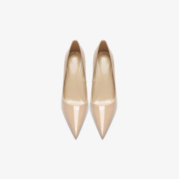 Sexy Nude Evening Party Patent Leather Pumps 2023 Leather 12 cm Stiletto Heels Pointed Toe Pumps High Heels