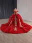 Chinese style Luxury / Gorgeous White Bling Bling Beading Rhinestone Appliques Sequins Wedding Dresses 2025 Ball Gown Off-The-Shoulder Sleeveless Backless Chapel Train
