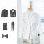 Fashion White Sequins 5-piece Boys Wedding Suits Boys Wedding Suits 2025 Long Sleeve Coat Pants Shirt Tie Vest Wedding