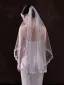 Modest / Simple White Lace Flower 1 m Tulle Wedding Veils 2025