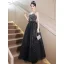 Sparkly Sexy Black Sequins Evening Dresses 2023 A-Line / Princess Spaghetti Straps Sleeveless Backless Floor-Length / Long Evening Party Formal Dresses