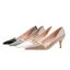 Sexy Black Patent Leather Evening Party Pumps 2022 Rivet 6 cm Stiletto Heels Pointed Toe Pumps High Heels