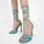 Sexy Summer Black Cocktail Party Evening Party Womens Sandals 2022 Ankle Strap 11 cm Stiletto Heels Open / Peep Toe Sandals High Heels