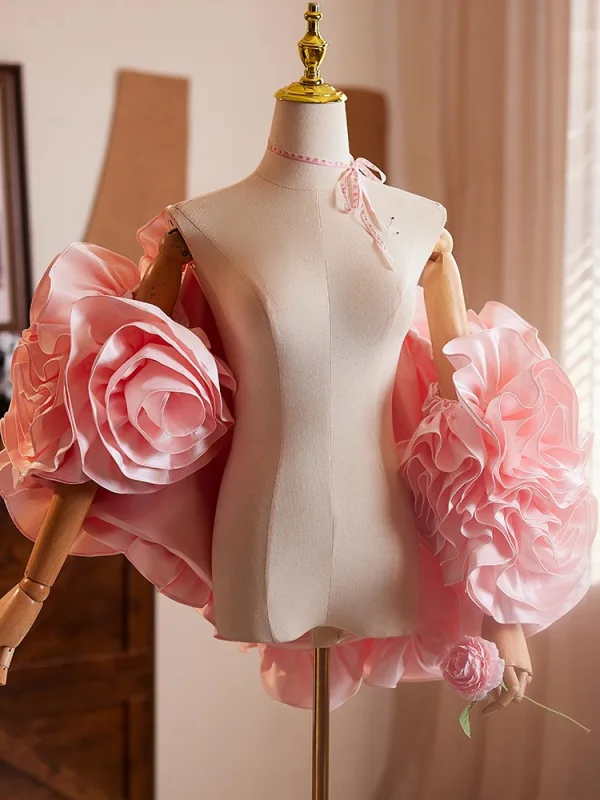 Chic / Belle Rose Bonbon Fait main Fleur Promo châle Vestes & Enveloppements 2024