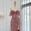 Haut de Gamme Sexy Rougissant Rose Fait main Perlage Paillettes Fendue devant Robe De Bal 2024 Trompette / Sirène Bretelles Spaghetti Manches Courtes Dos Nu Longue Promo