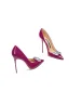 Sexy Fushia Soirée Faux Diamant Cuir Verni Escarpins 2024 Cuir 10 cm Talons Aiguilles À Bout Pointu Escarpins Talons Hauts