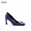 Elegante Grau Ball Strass Satin Pumps 2025 7 cm Stilettos Quadratische Zehe Pumps Hochhackige