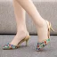 Schöne Weiß Strass Brautschuhe 2023 7 cm Stilettos Spitzschuh Hochzeit Sandaletten Hochhackige
