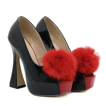 Mooie Prachtige Zwarte Feest Pumps 2023 13 Cm Naaldhakken Stiletto Peep Toe Pumps Hoge Hakken