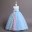 Lovely Blushing Pink Butterfly Appliques Birthday Flower Girl Dresses 2024 Ball Gown Scoop Neck Sleeveless Bow Sash Floor-Length / Long