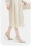 Elegant Ivory Leather Lace Wedding Shoes 2024 Wedding 6 cm Stiletto Heels Pointed Toe Pumps High Heels