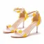 Charming Blushing Pink Lace Flower Prom Womens Sandals 2022 Pearl 7 cm Stiletto Heels Open / Peep Toe Sandals High Heels