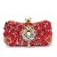 Sparkly Pool Blue Rhinestone Evening Party Clutch Bags Womens Sandals 2023 9 cm Thick Heels Open / Peep Toe Sandals High Heels Clutch Bags