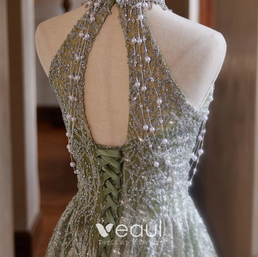 Halter Colorful Bling Bling A Line Beading Prom Dress Halter Colorful Bling Bling A Line Beading Prom Dress