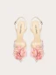 Fashion Champagne Pearl Appliques Sequins Womens Sandals 2023 10 cm Stiletto Heels Pointed Toe Prom Sandals High Heels