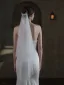 Charming White Handmade  Rhinestone Pearl Wedding Veils 2025 Tulle