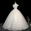 Charming Champagne Beading Appliques Prom Dresses 2025 A-Line / Princess Off-The-Shoulder Short Sleeve Backless Floor-Length / Long Formal Dresses