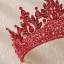 Sjarmerende Rødmende Rosa Rhinestone Legering Bryllup Krone Har Tilbehor 2024