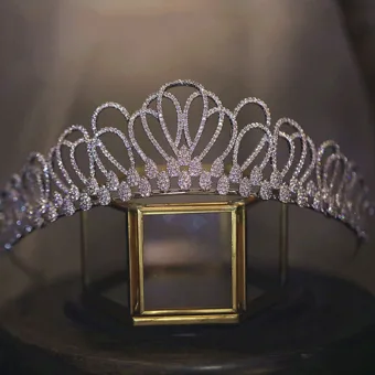 Sjarmerende Sølv Rhinestone Bryllup Tiara 2022 Zirkon Har Tilbehor