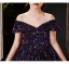 Sparkly Purple Sequins Birthday Flower Girl Dresses 2024 Ball Gown Scoop Neck Short Sleeve Backless Floor-Length / Long