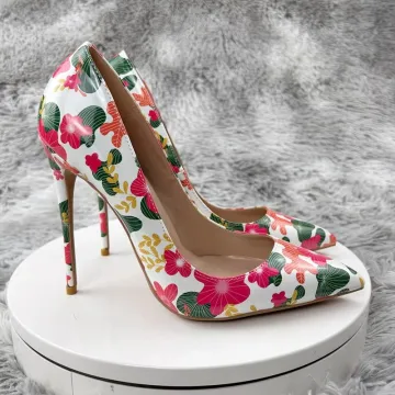 Schick Multifarben Gekritzel Garten Im Freien Pumps 2023 12 Cm Stilettos Spitzschuh Pumps Hochhackige