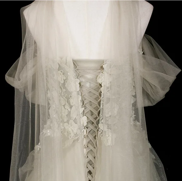 Chic / Belle Vert Cendré Perlage Paillettes Appliques Robe De Bal 2026 Princesse De l'épaule Manches Courtes Dos Nu Longue Robe De Ceremonie