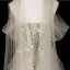 Chic / Belle Vert Cendré Perlage Paillettes Appliques Robe De Bal 2026 Princesse De l'épaule Manches Courtes Dos Nu Longue Robe De Ceremonie