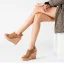 Vintage / Retro Leopard Print Street Wear Womens Sandals 2022 11 cm Wedges Open / Peep Toe Sandals