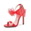 Sexy Rot Schleife Abend Sandalen Damen 2026 Knöchelriemen 11 cm Stilettos Peeptoes Sandaletten Hochhackige