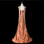 Sexy Gold Printing Evening Dresses 2025 Trumpet / Mermaid Strapless Sleeveless Backless Sweep Train Formal Dresses