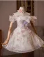 Zauberhaft Champagner Applikationen Perlenstickerei Kurze Ballkleider 2026 Ballkleid Off Shoulder Kurze Ärmel Rückenfreies Tülle Festliche Kleider
