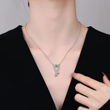 Fashion Silver Rhinestone Street Wear Cubic Zirconia Necklaces Accessories 2023