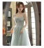 Charming Silver Grey Evening Dresses 2023 A-Line / Princess Off-The-Shoulder Beading Sleeveless Backless Floor-Length / Long Evening Party Formal Dresses