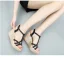 Modest / Simple Gold Street Wear Womens Sandals 2023 Waterproof T-Strap 8 cm Wedges Open / Peep Toe Sandals
