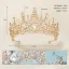Vintage / Originale Doré Faux Diamant Mariage Tiare 2022 Alliage Accessoire Cheveux Mariage