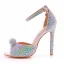 Glitzernden Multifarben Strass Abend Sandalen Damen 2022 Knöchelriemen 11 cm Stilettos Peeptoes Sandaletten Hochhackige