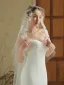 Vintage Witte Kant Bloem Bruids Bruidssluier Tule 2025