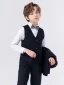 Pool Blue 6-piece Long Sleeve Wedding Boys Wedding Suits 2024 Body Jewellery Coat Pants Shirt Tie Vest