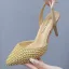 Sexy White Pearl Wedding Shoes 2024 7 cm Stiletto Heels Pointed Toe Wedding Sandals High Heels