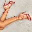 Fashion White Summer Cocktail Party Womens Sandals 2022 Ankle Strap 11 cm Stiletto Heels Open / Peep Toe Sandals High Heels