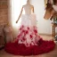 Fashion Red Two Tone Cascading Ruffles Prom Shawls 2026 Tulle