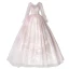 Chic / Belle Rougissant Rose Paillettes Robe De Bal 2022 Robe Boule V-Cou Manches Longues Dos Nu Longue Robe De Ceremonie